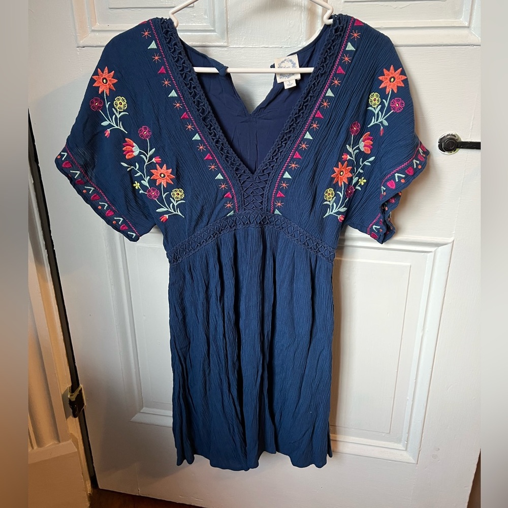 Cute stitched blue rain dress
